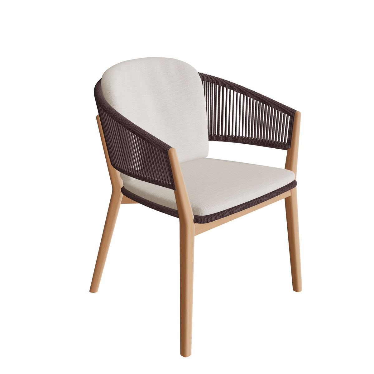 Royal Botania Carés Stuhl Teak, Teak geölt, Faser espresso