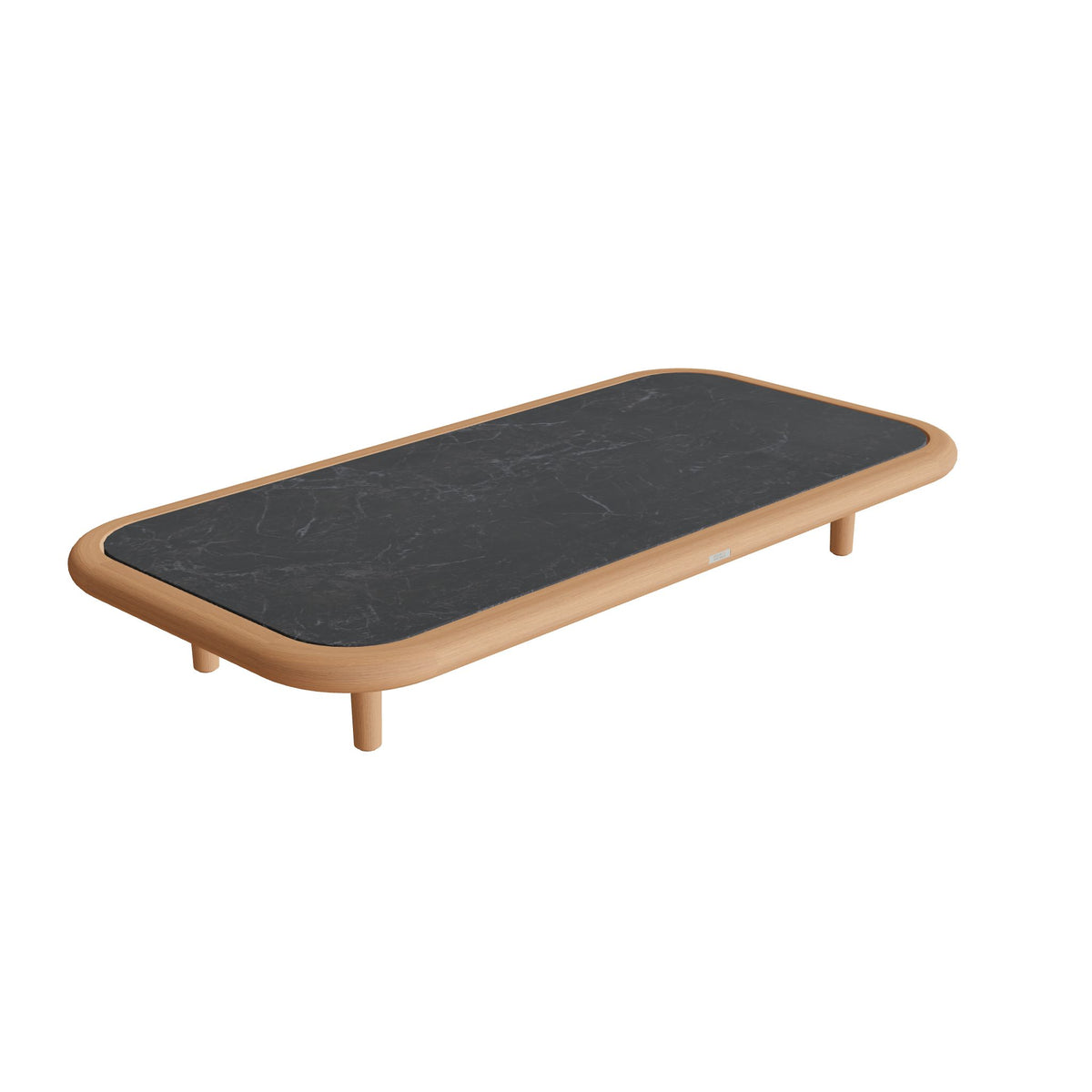 Royal Botania Archy Lounge Loungetisch 150 × 75 cm, Platte Keramik schwarz geädert (Nero Marquina)