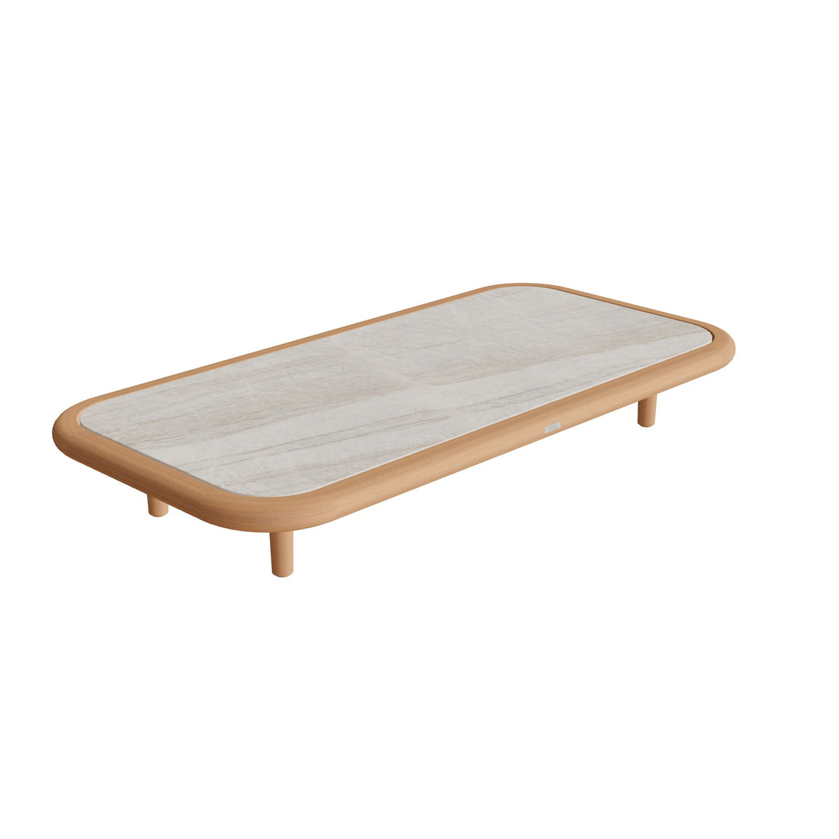 Royal Botania Archy Lounge Loungetisch 150 × 75 cm, Platte Keramik grau-braun geädert (Strato Quartz)