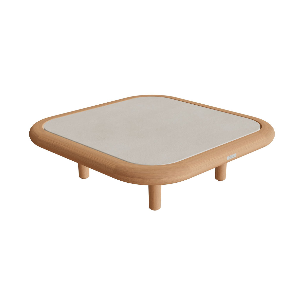 Royal Botania Archy Lounge Loungetisch 75 × 75 cm, Platte Keramik zementgrau (Cemento Luminoso)