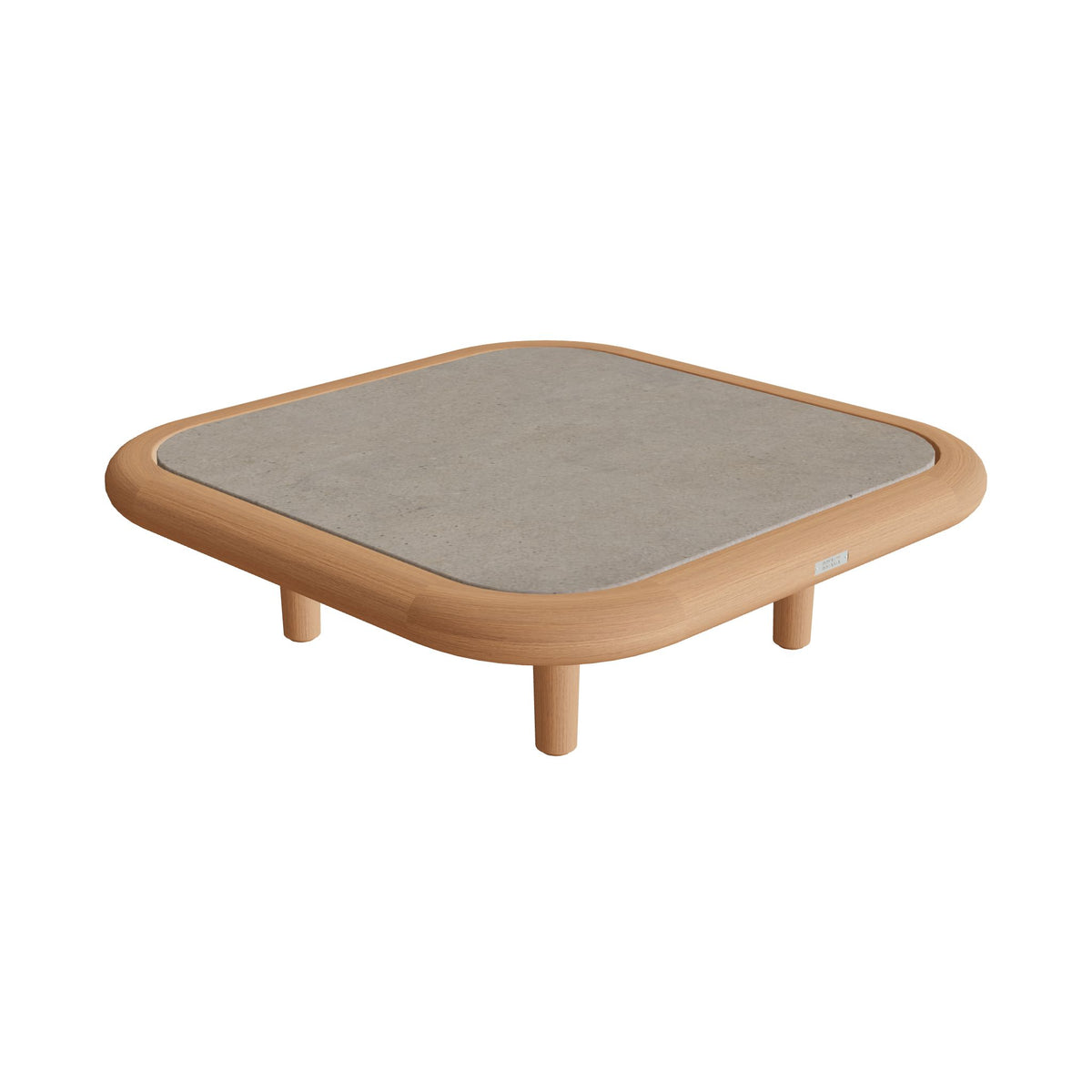 Royal Botania Archy Lounge Loungetisch 75 × 75 cm, Platte Keramik graubraun (Terra Sabbia)