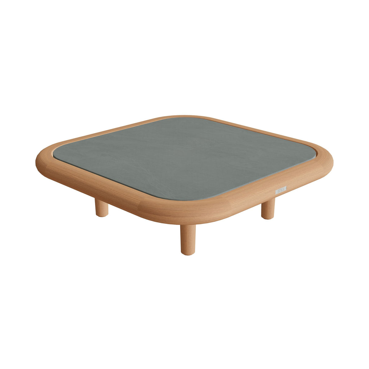 Royal Botania Archy Lounge Loungetisch 75 × 75 cm, Platte Keramik steingrün (Verdezza Amazon)