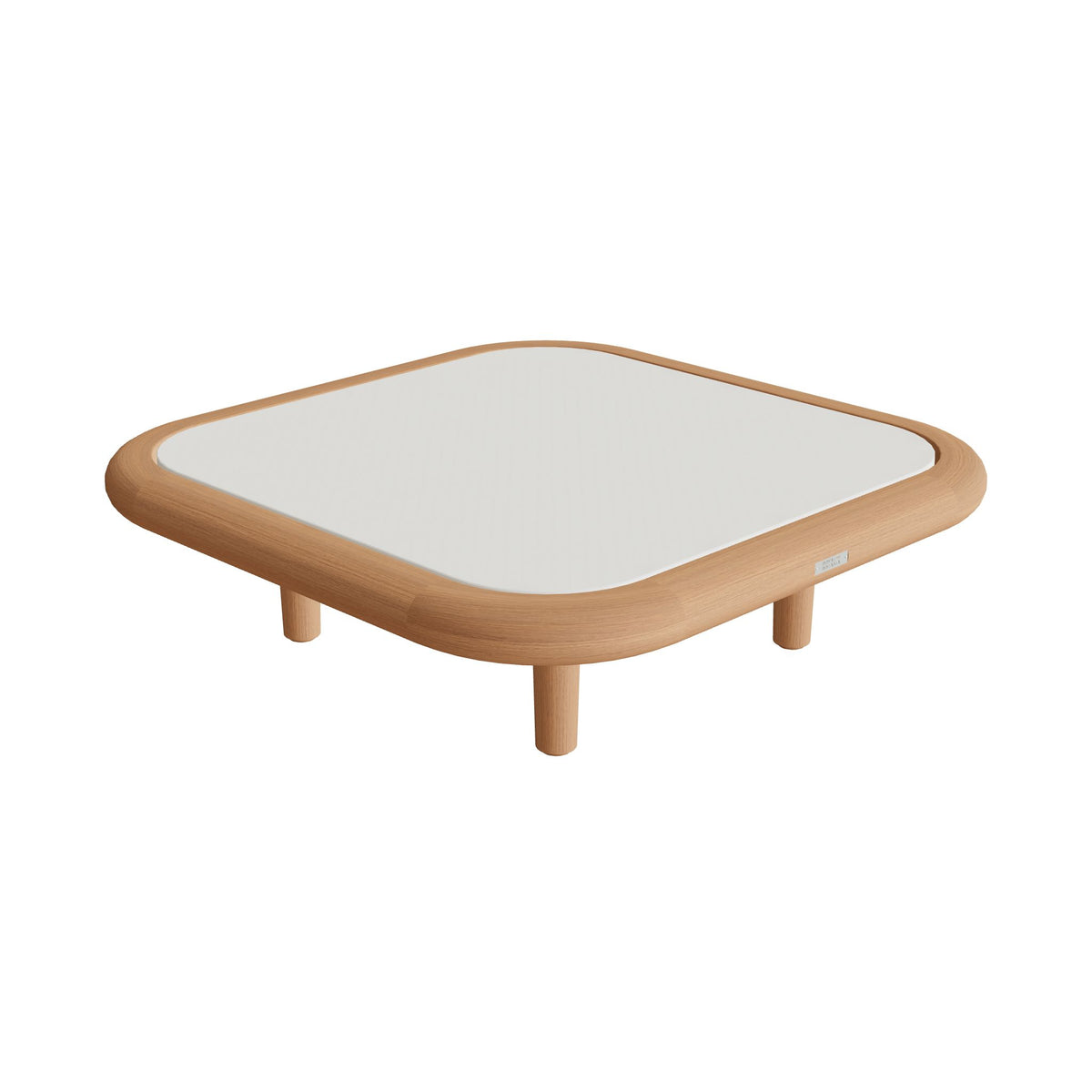 Royal Botania Archy Lounge Loungetisch 75 × 75 cm, Platte Keramik weiß (white)