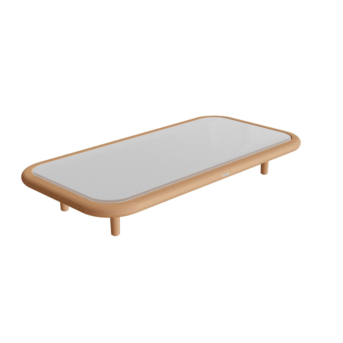Royal Botania Archy Lounge Loungetisch 150 × 75 cm, Platte Glas Ondula pebble