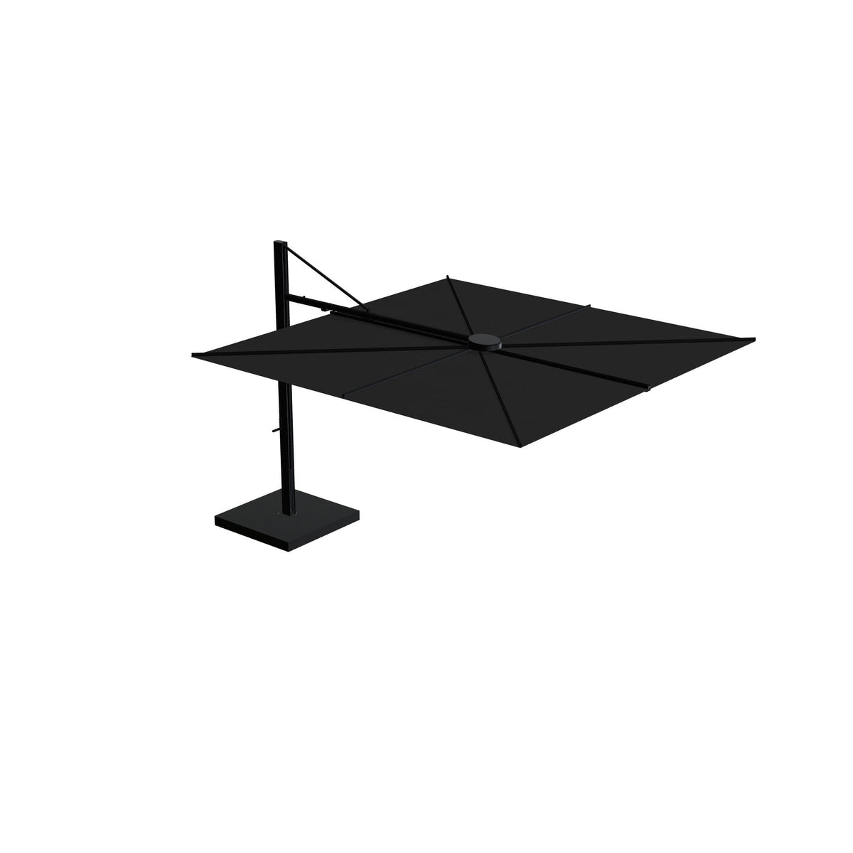 Royal Botania Solaz Freiarmschirm, Gestell anthrazit, Bespannung schwarz (black)