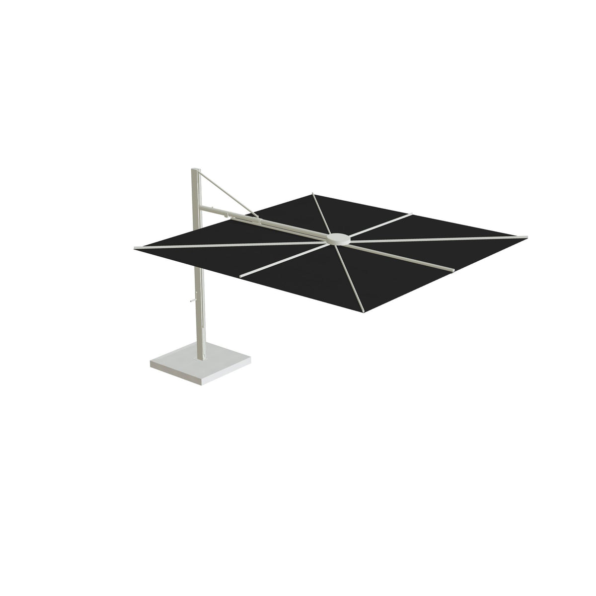 Royal Botania Solaz Freiarmschirm, Gestell weiß, Bespannung schwarz (black)