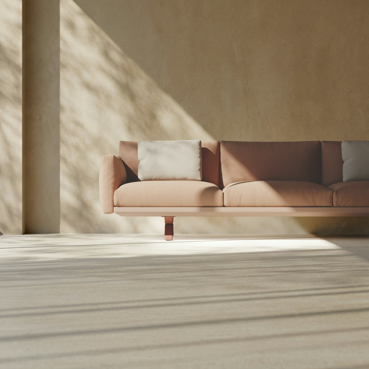 Kettal Boma Sofa 3-Sitzer 264 cm – Frontalansicht