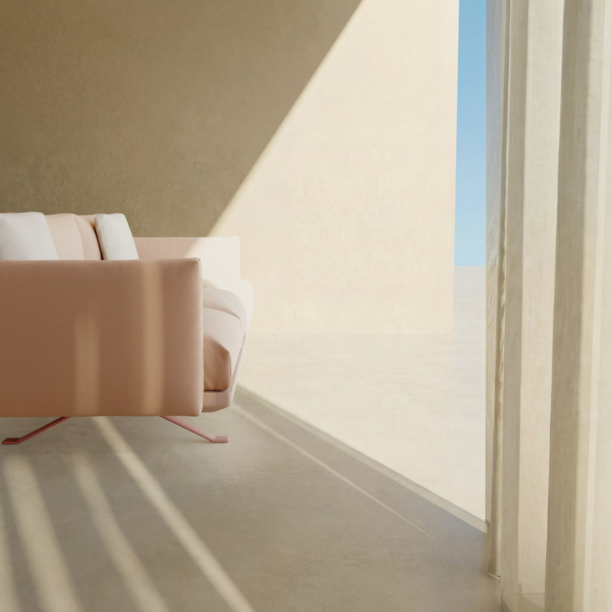 Kettal Boma Sofa 3-Sitzer 264 cm – Seitenansicht