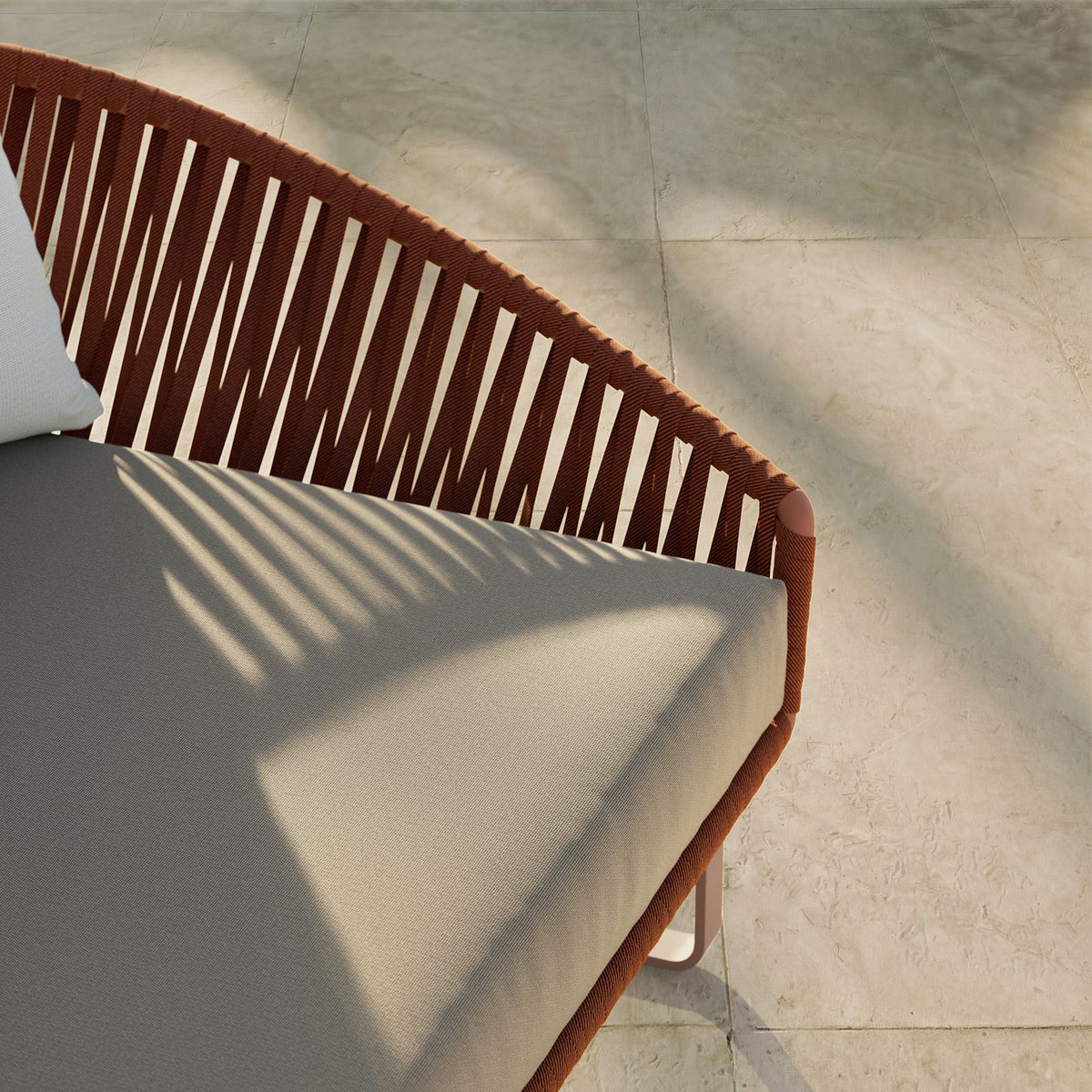 Kettal Bitta Daybed Bela Rope mit Kufen – Detailansicht Geflecht