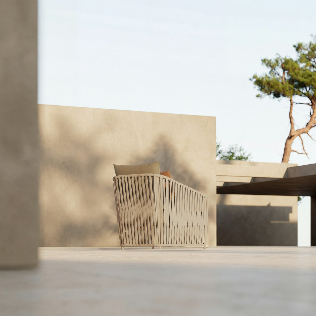 Kettal Bitta Lounge Clubsessel Bela Rope – Perspektivansicht