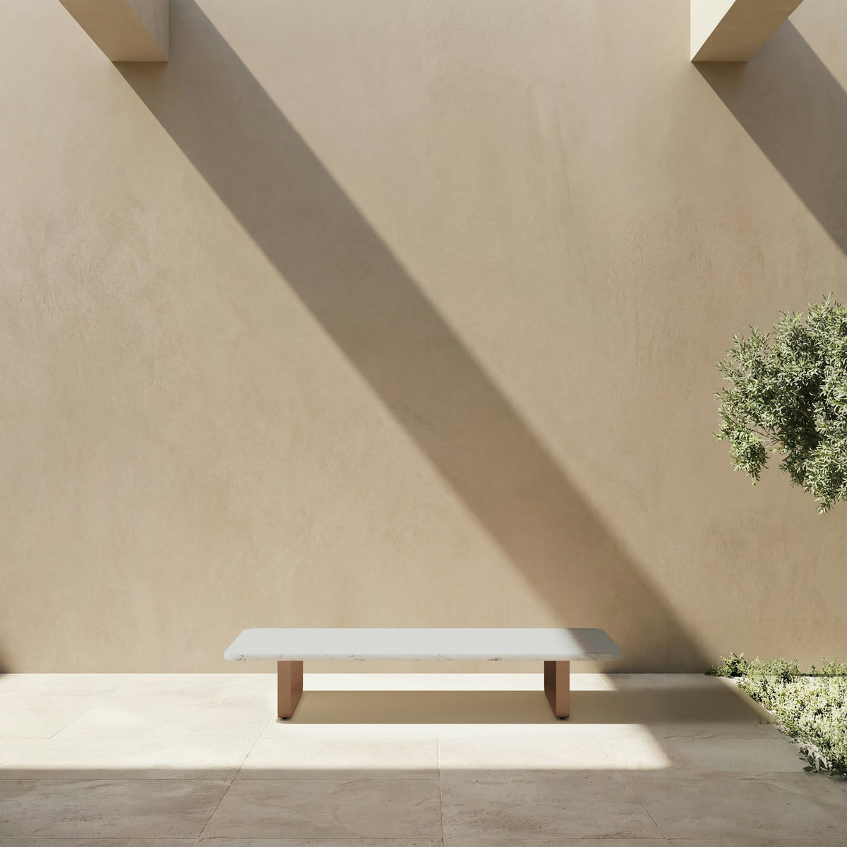 Kettal Bitta Couchtisch 150 cm, rechteckig – Frontansicht schräg