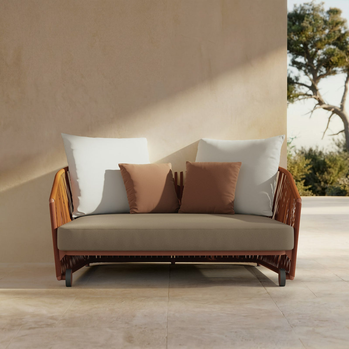 Kettal Bitta Daybed Bela Rope – Frontansicht