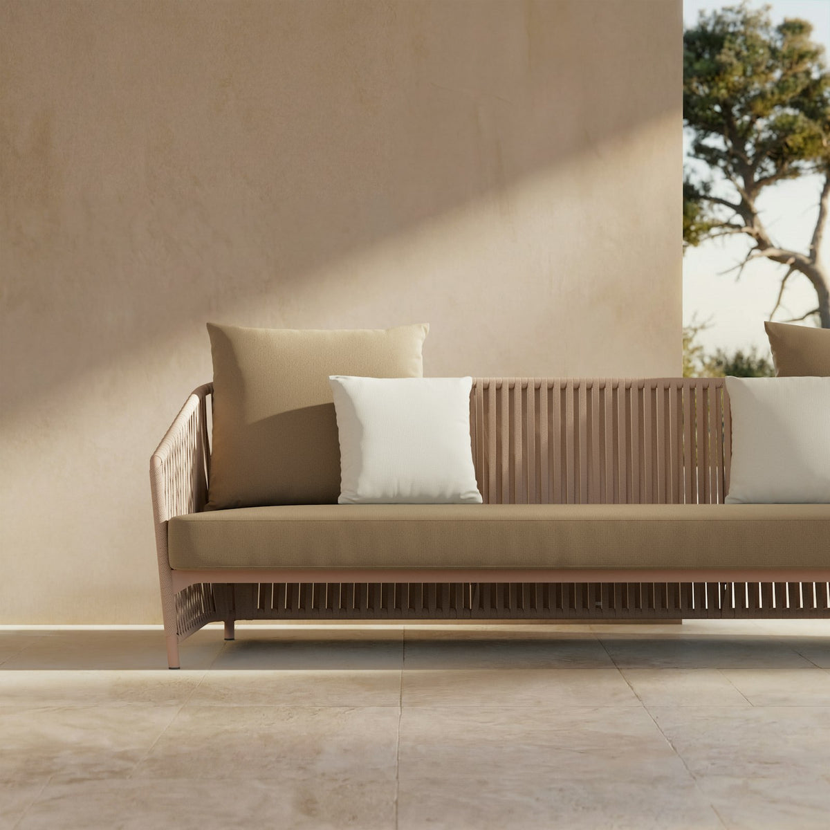 Kettal Bitta Lounge Sofa 3-Sitzer 250 cm – Frontansicht