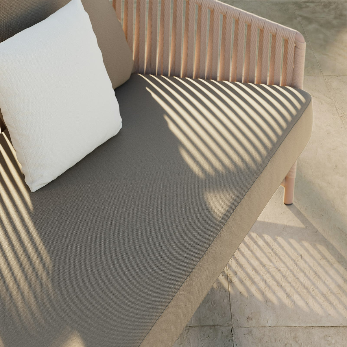 Kettal Bitta Lounge Sofa 3-Sitzer 250 cm – Detailansicht Geflecht