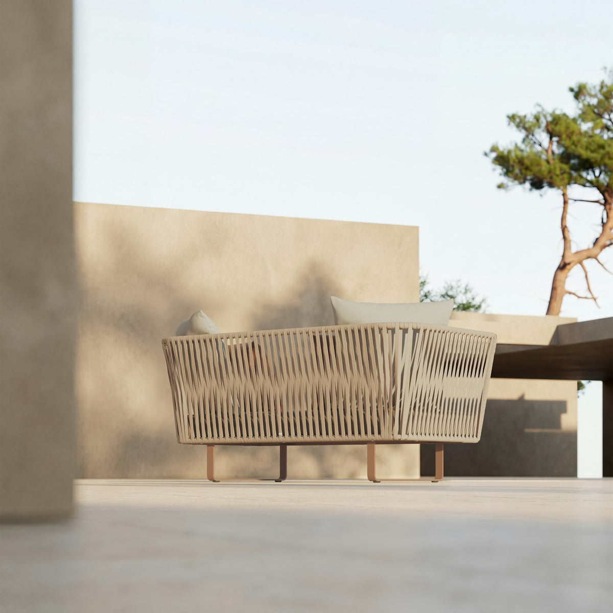 Kettal Bitta Sofa 2-Sitzer Bela Rope 175 cm – Perspektivansicht