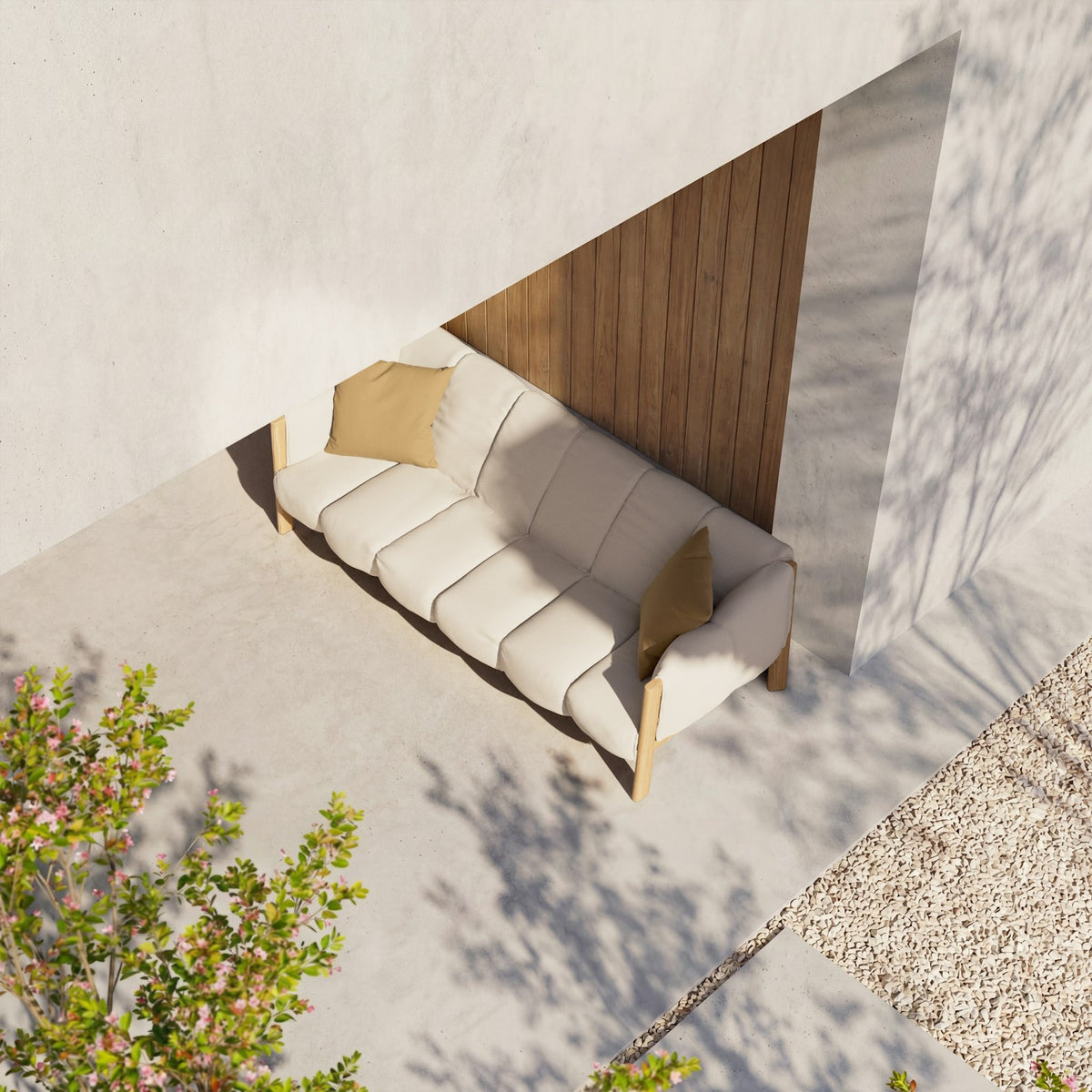 Kettal Plumon Sofa 3-Sitzer 237 cm – Draufsicht