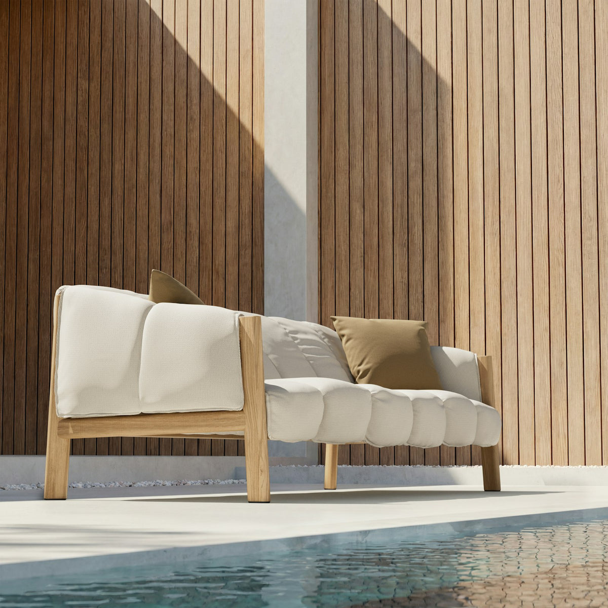 Kettal Plumon Sofa 3-Sitzer 237 cm – Perspektivansicht