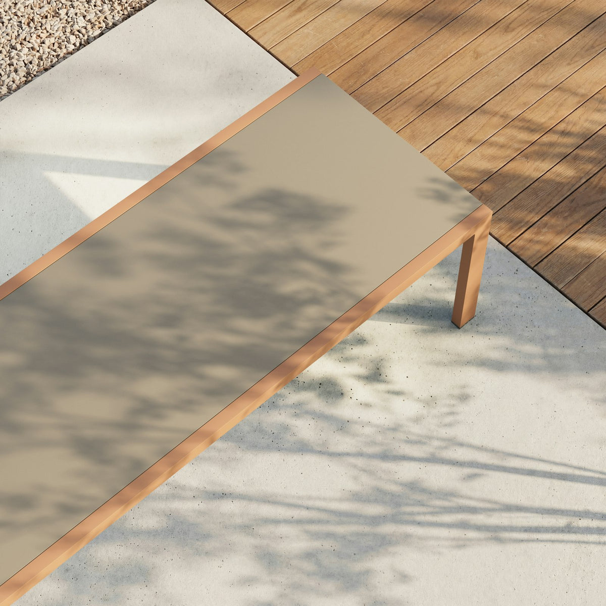 Kettal Landscape Esstisch 8 Personen 242 cm, rechteckig – Draufsicht seitlich