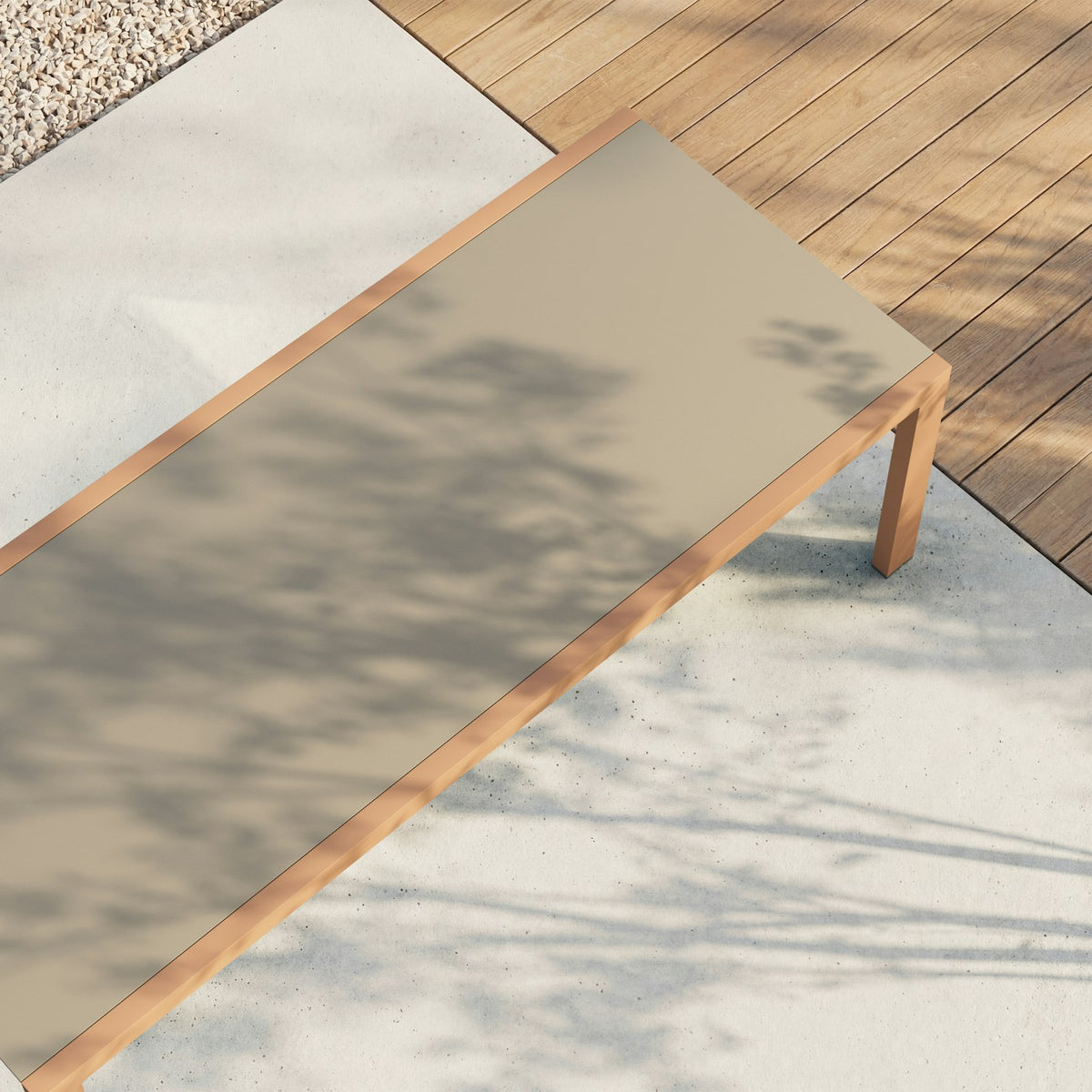 Kettal Landscape Esstisch 8-12 Personen 242/362 cm, ausziehbar – Draufsicht seitlich