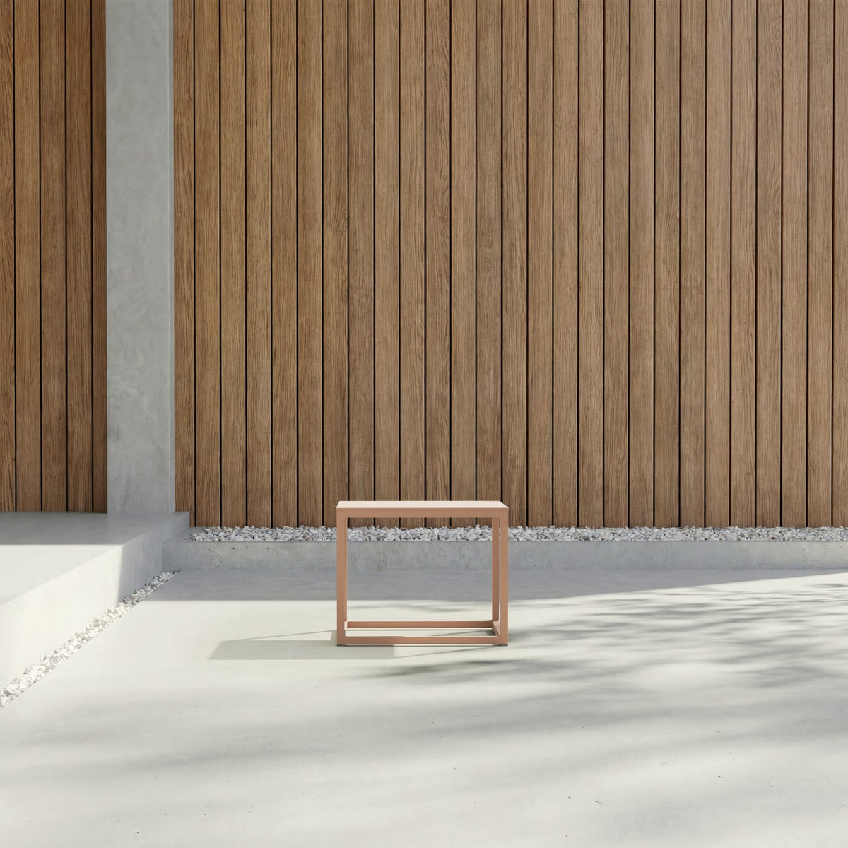 Kettal Landscape Aluminium Beistelltisch, quadratisch – Seitenansicht