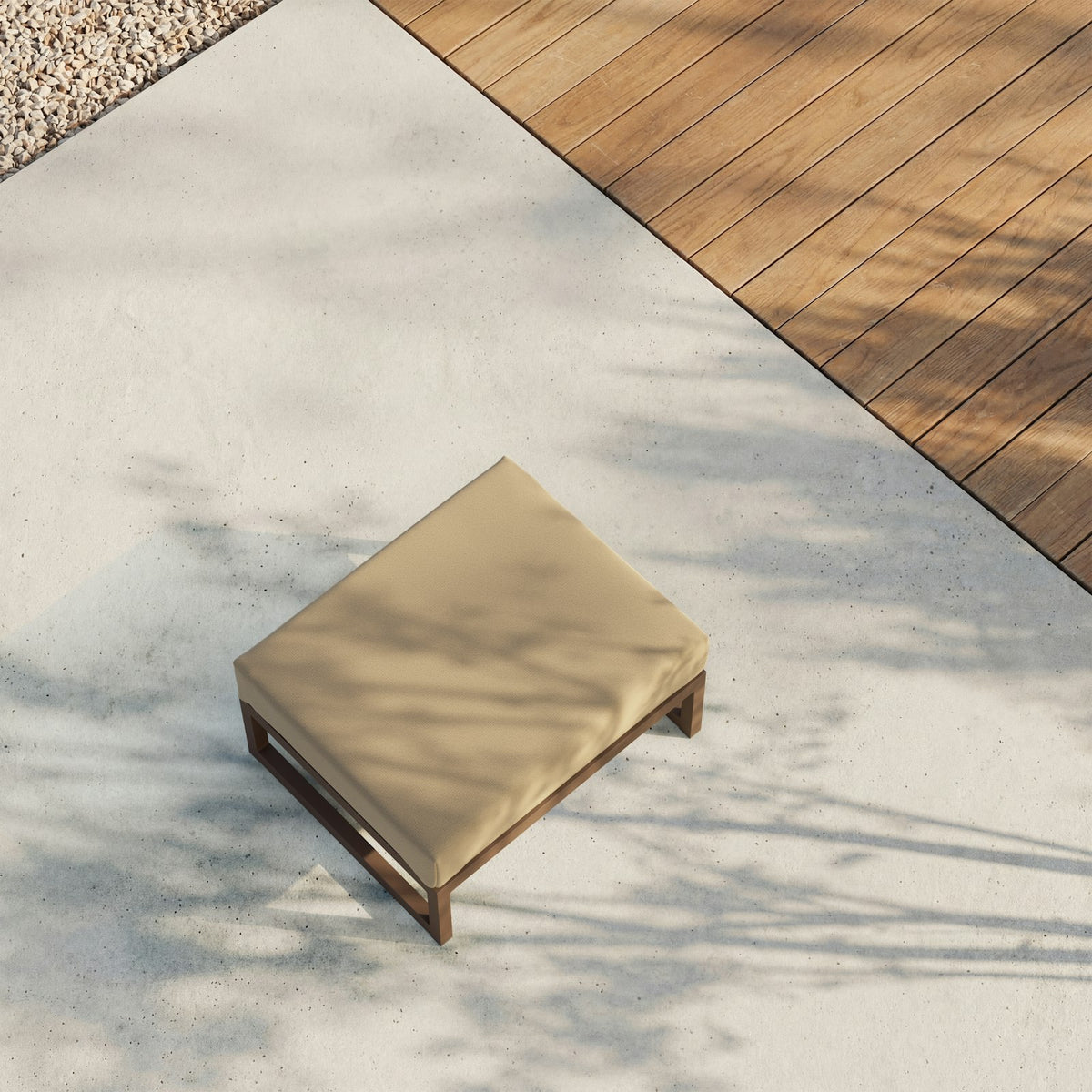 Kettal Landscape Hocker Footstool – Draufsicht seitlich