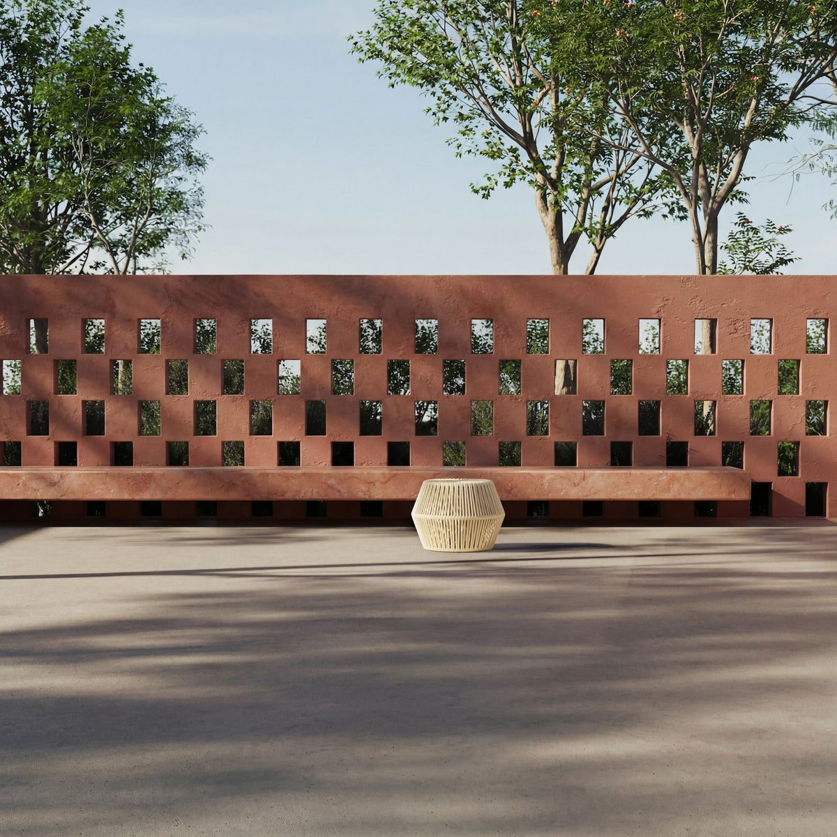 Kettal Objects Pouf hoch – Frontalansicht