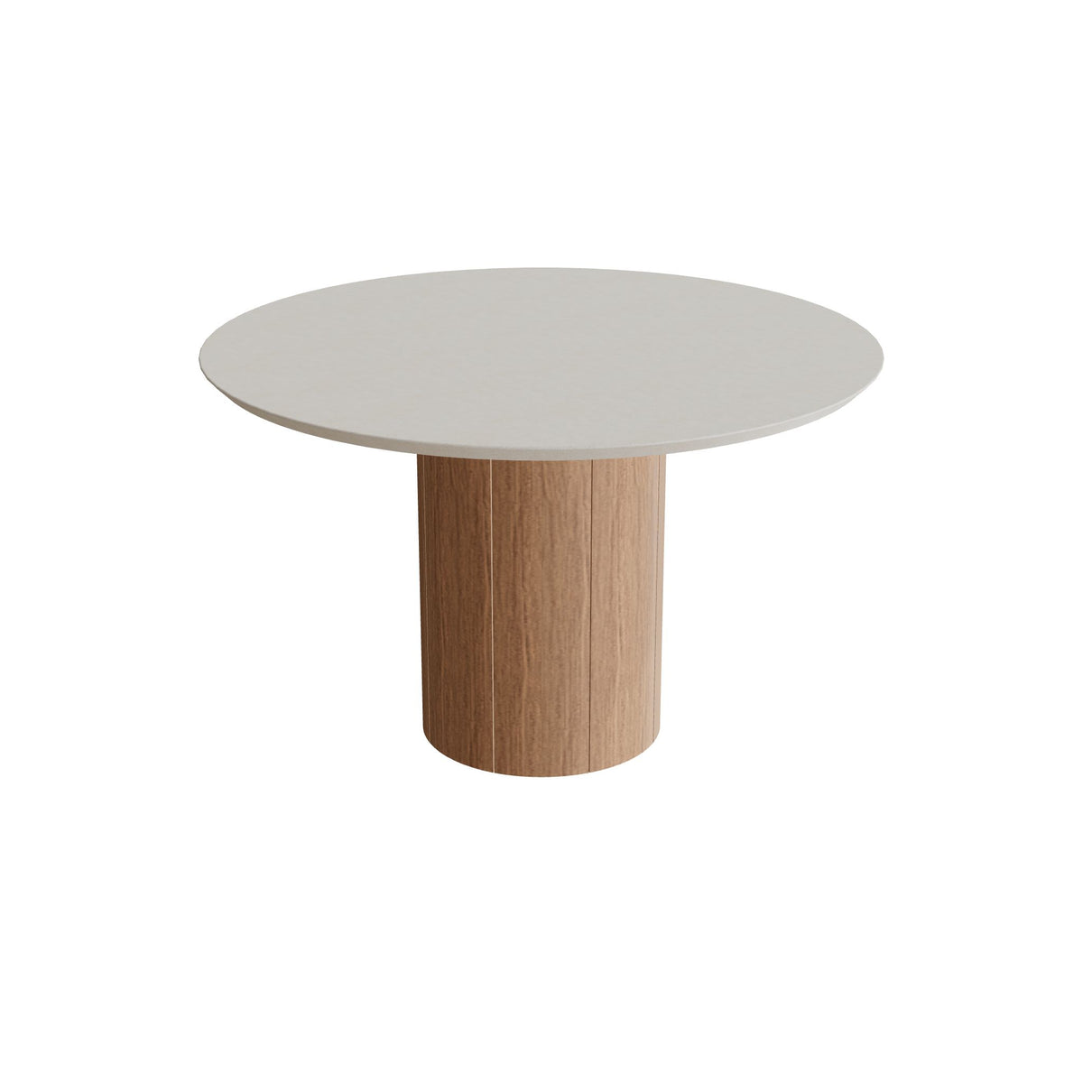 Royal Botania Regaliz Tisch rund 120 cm, Esstisch, Fuß Teak, Beton sand (desert)