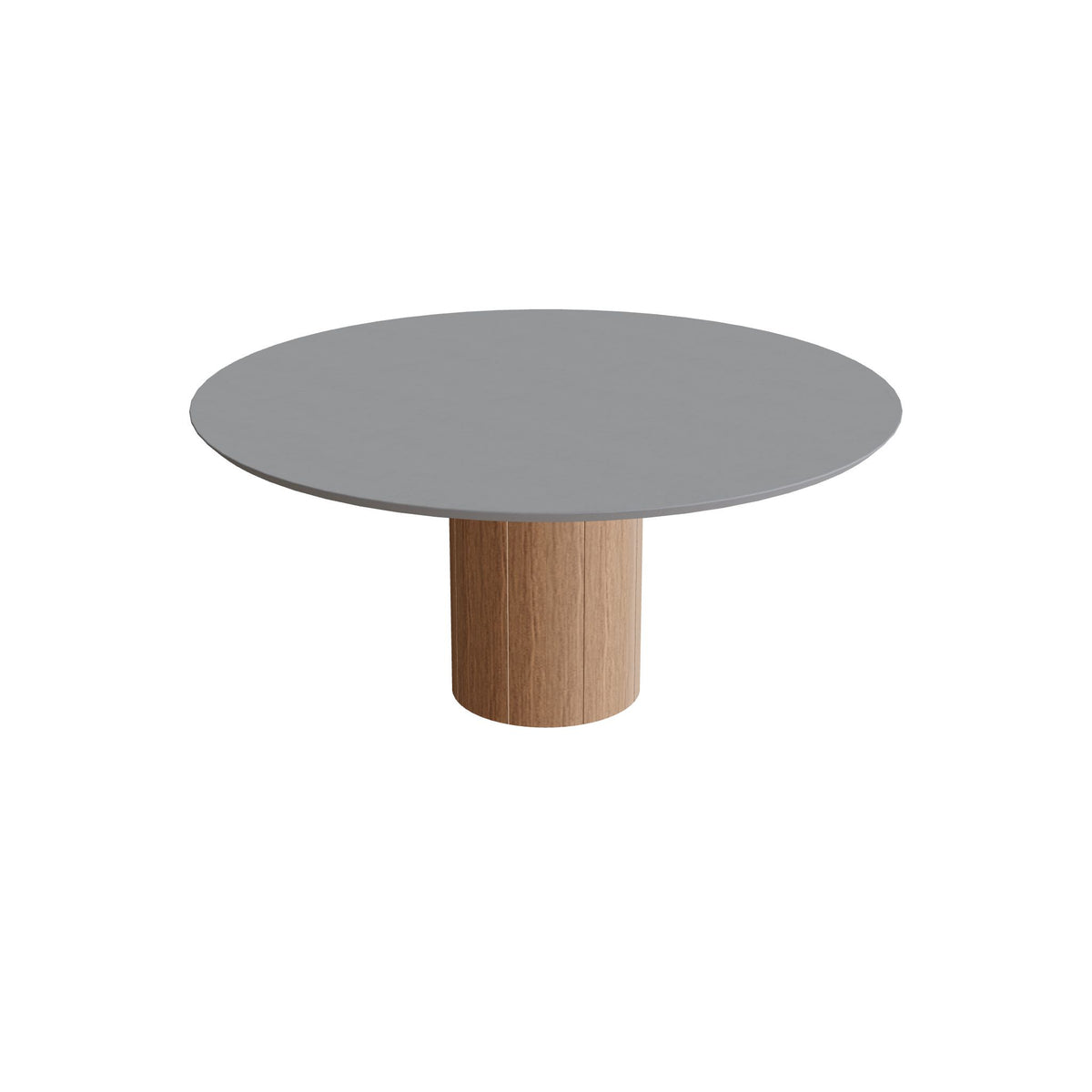 Royal Botania Regaliz Tisch rund 160 cm, Esstisch, Fuß Teak, Beton zementgrau (cement grey)