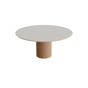 Royal Botania Regaliz Tisch rund 160 cm, Esstisch, Fuß Teak, Beton sand (desert)