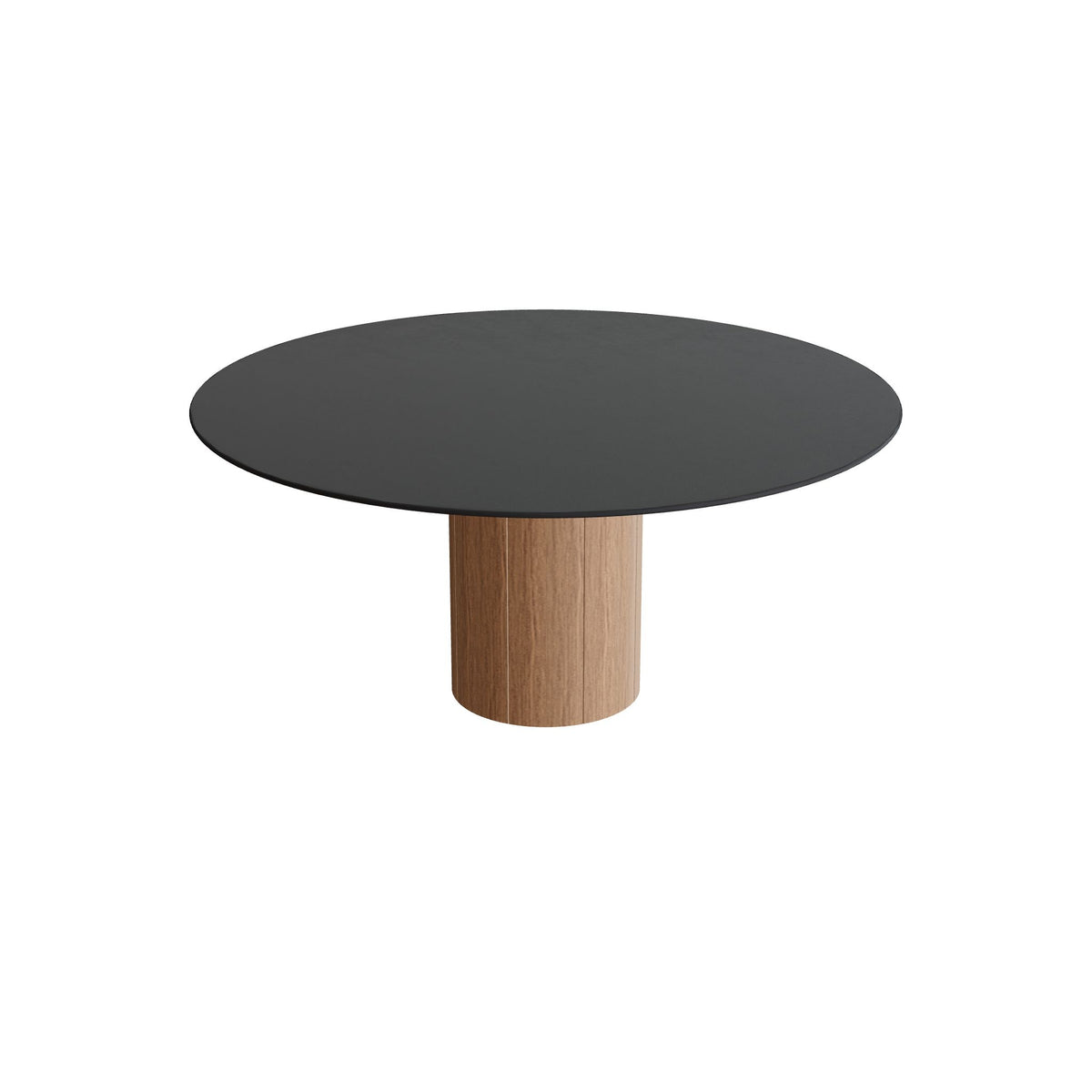 Royal Botania Regaliz Tisch rund 160 cm, Esstisch, Fuß Teak, Keramik schwarz (black)