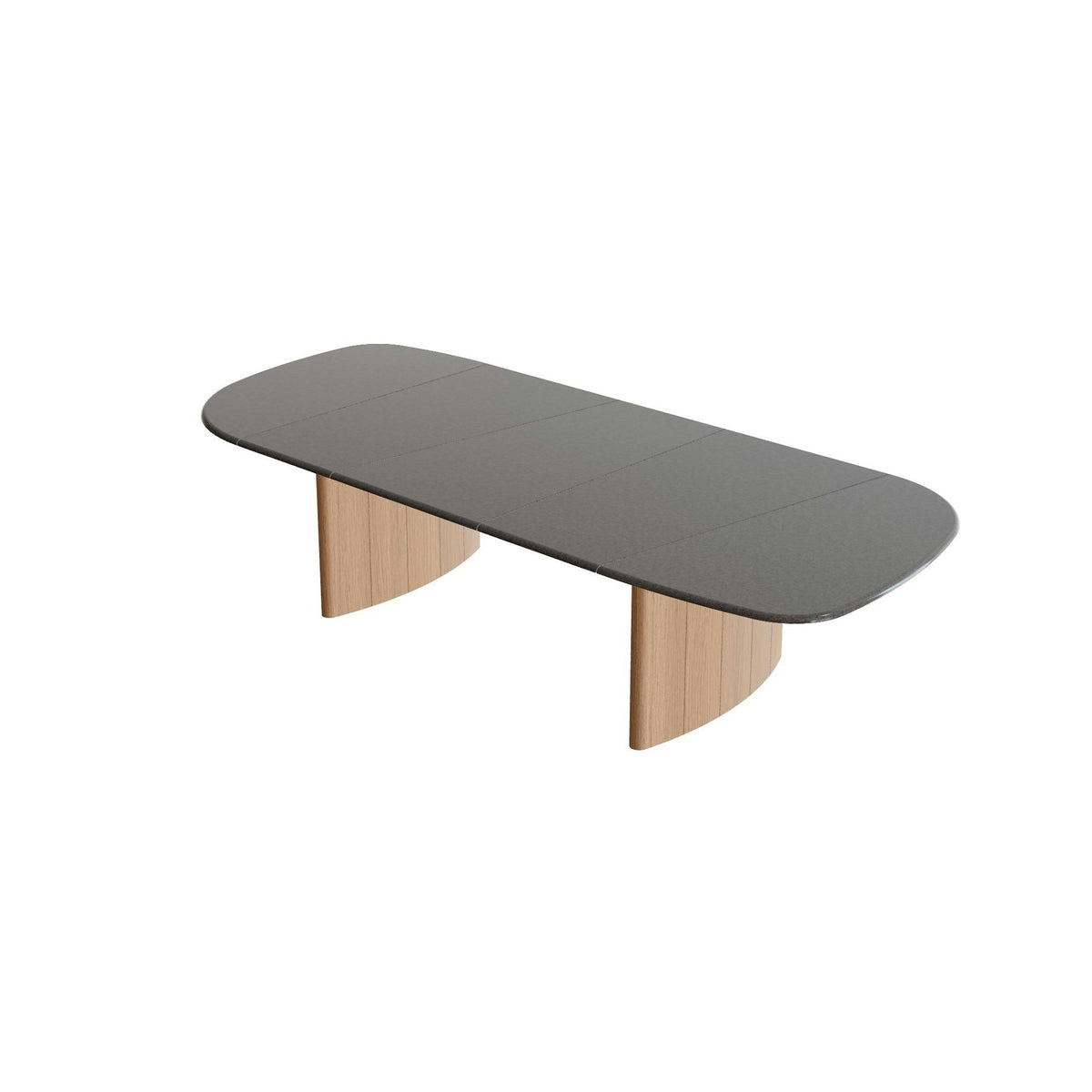 Royal Botania Regaliz Segmenttisch 310 x 130 cm – niedriger Esstisch, H 67 cm · Teak · Lavastein emailliert dusk
