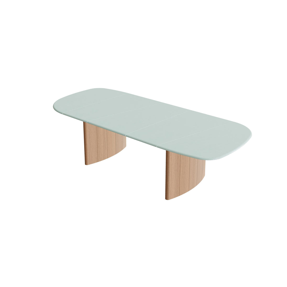 Royal Botania Regaliz Segmenttisch 310 x 130 cm, Esstisch, Fuß Teak, Lavastein emailliert jade
