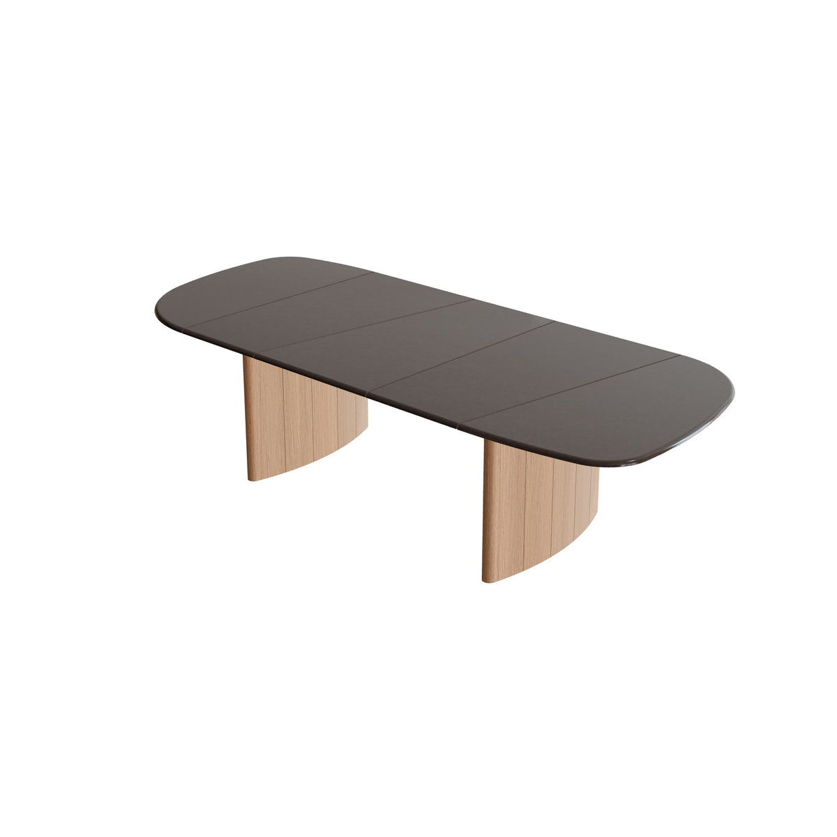 Royal Botania Regaliz Segmenttisch 310 x 130 cm, Esstisch, Fuß Teak, Lavastein emailliert lava
