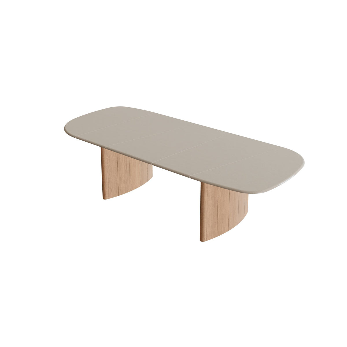 Royal Botania Regaliz Segmenttisch 310 x 130 cm, Esstisch, Fuß Teak, Lavastein emailliert moon