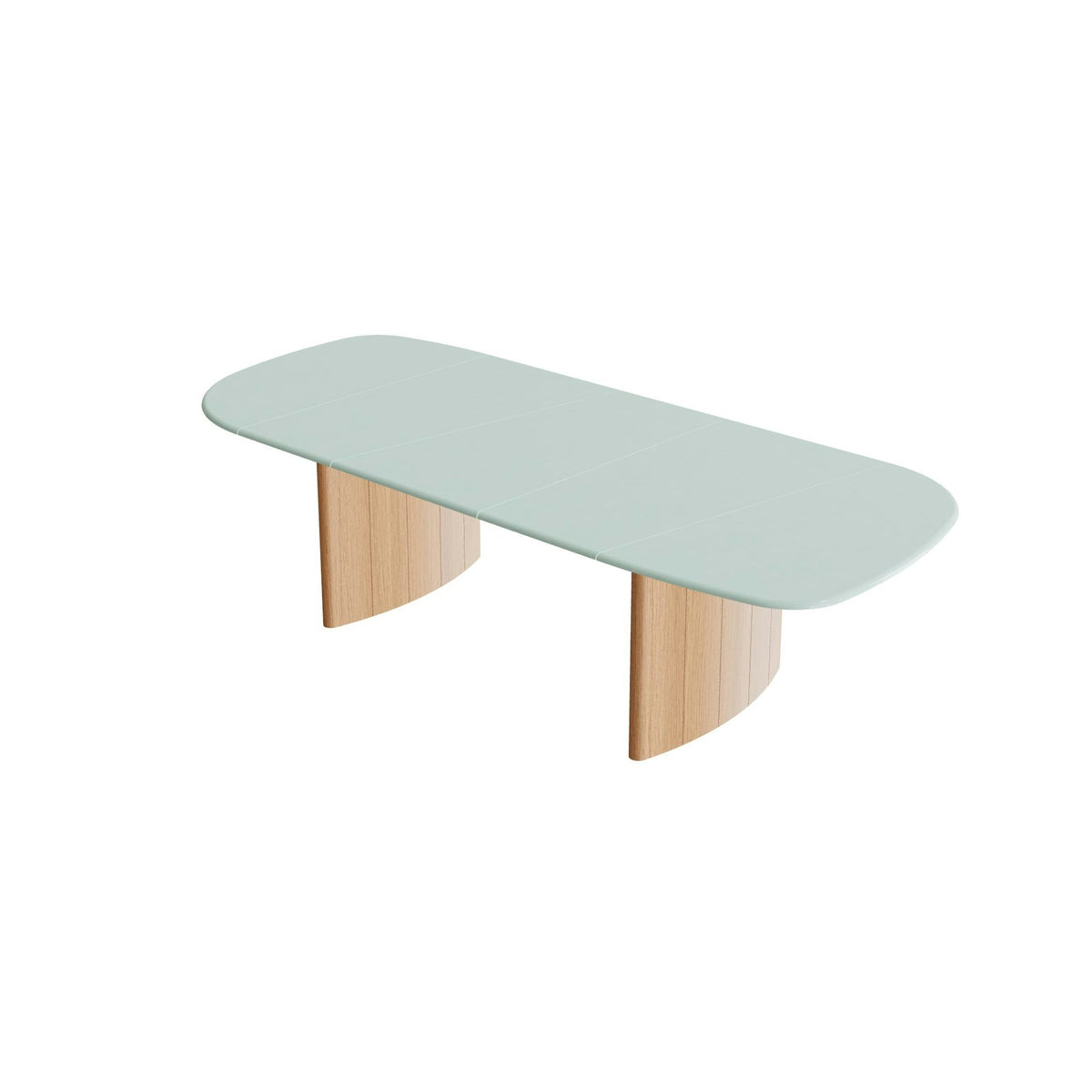 Royal Botania Regaliz Segmenttisch 310 x 130 cm – Esstisch, H 75 cm · Teak geölt · Lavastein emailliert jade