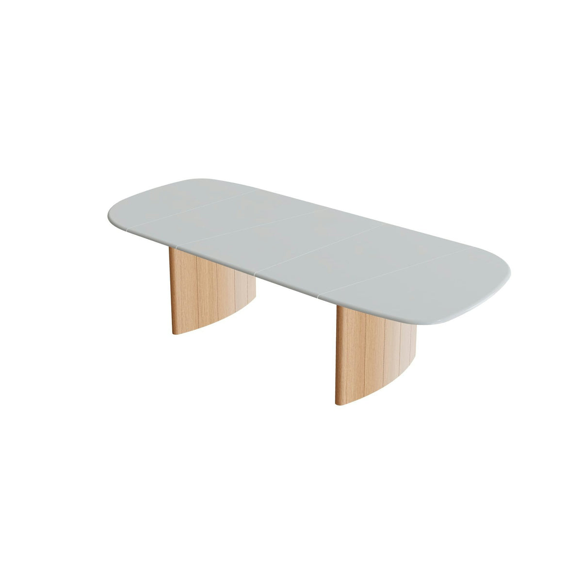 Royal Botania Regaliz Segmenttisch 310 x 130 cm – Esstisch, H 75 cm · Teak geölt · Lavastein emailliert pearl