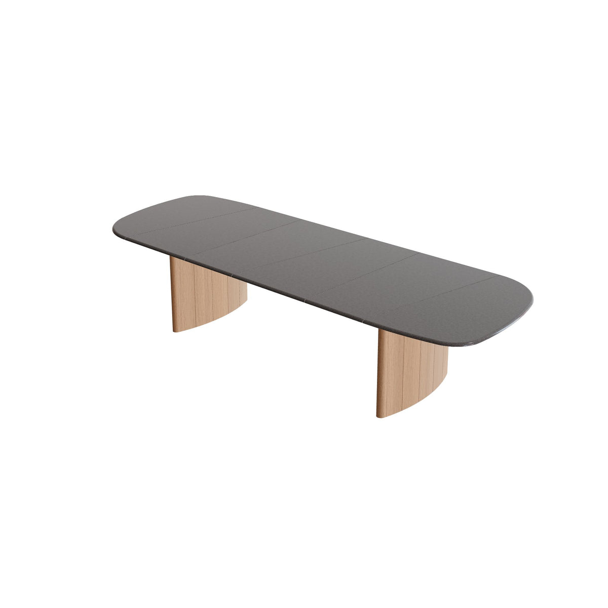 Royal Botania Regaliz Segmenttisch 370 x 130 cm, Esstisch, Fuß Teak, Lavastein emailliert dusk