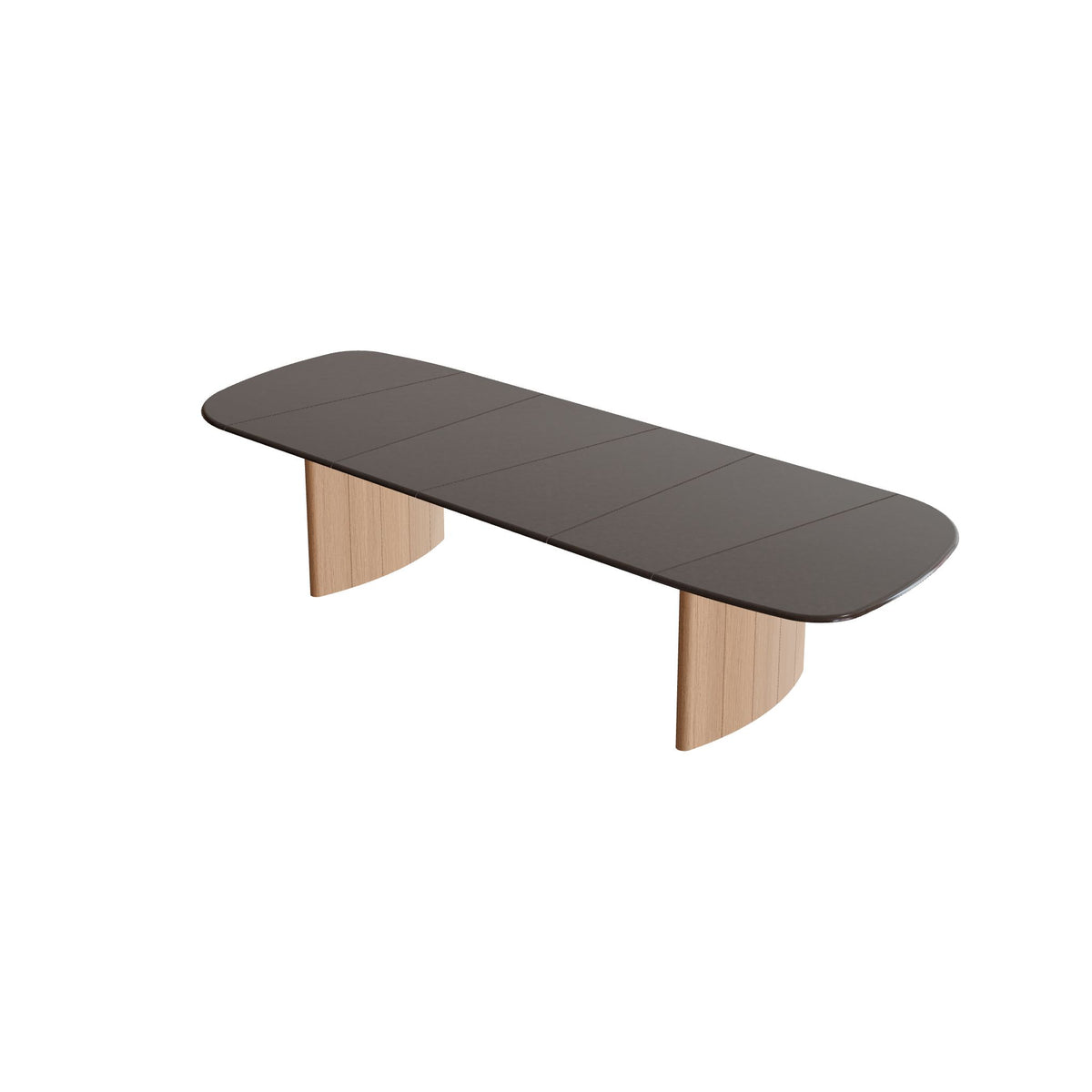 Royal Botania Regaliz Segmenttisch 370 x 130 cm, Esstisch, Fuß Teak, Lavastein emailliert lava