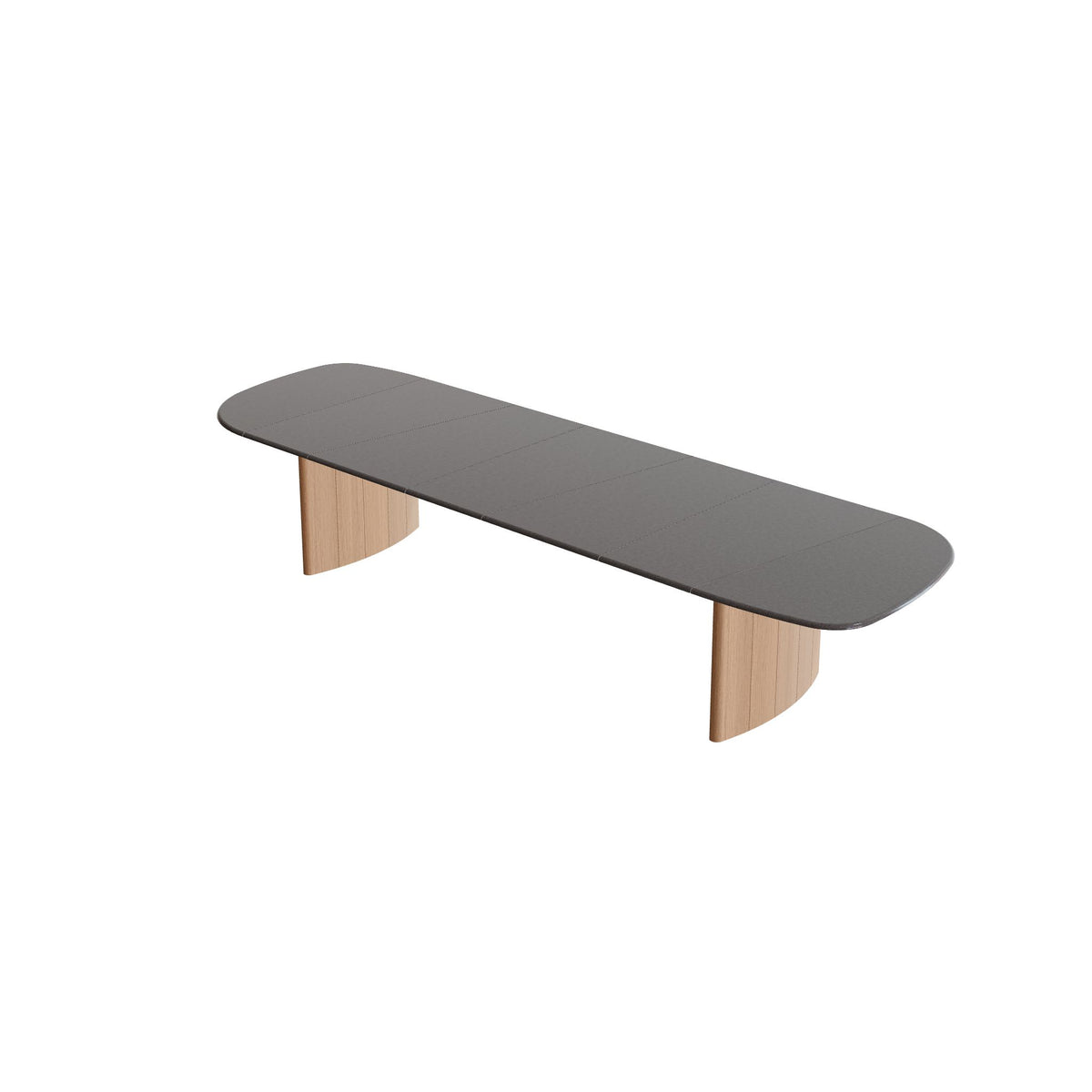 Royal Botania Regaliz Segmenttisch 430 x 130 cm, Esstisch, Fuß Teak, Lavastein emailliert dusk