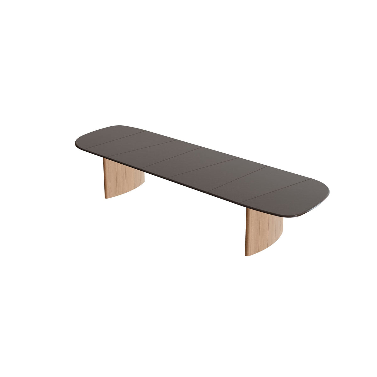 Royal Botania Regaliz Segmenttisch 430 x 130 cm, Esstisch, Fuß Teak, Lavastein emailliert lava