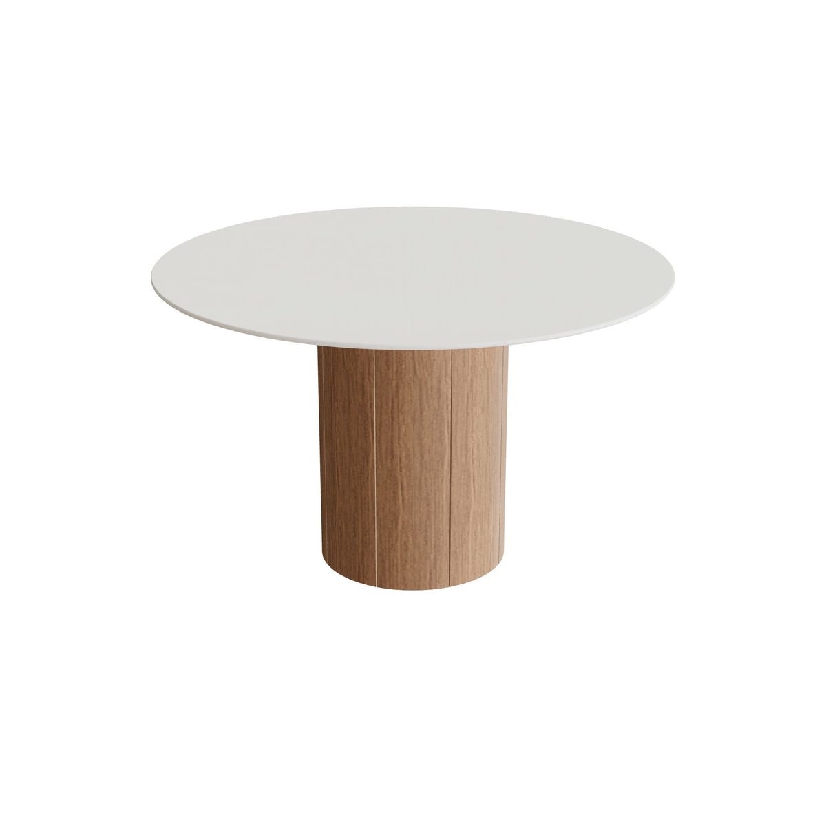Royal Botania Regaliz Tisch rund 120 cm, Esstisch, Fuß Teak, Keramik weiß (white)
