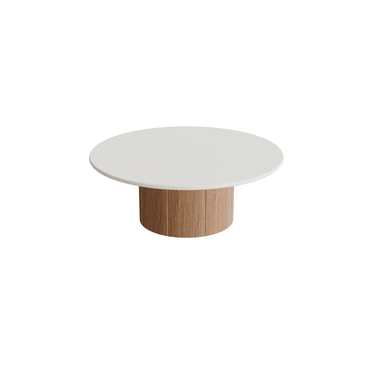Royal Botania Regaliz Tisch rund 90 cm, Loungetisch, Fuß Teak, Keramik weiß (white)
