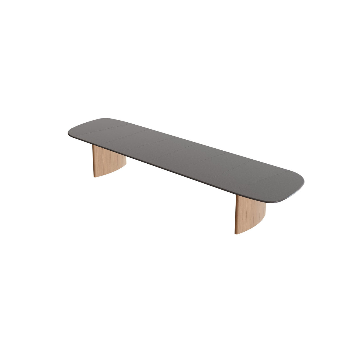 Royal Botania Regaliz Segmenttisch 490 x 130 cm, Esstisch, Fuß Teak, Lavastein emailliert dusk