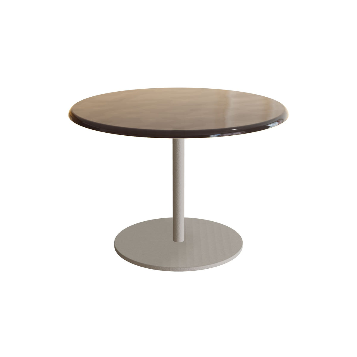 Royal Botania Butler Beistelltisch 40 cm niedrig, Gestell pebble, Glas Ondula bronzo