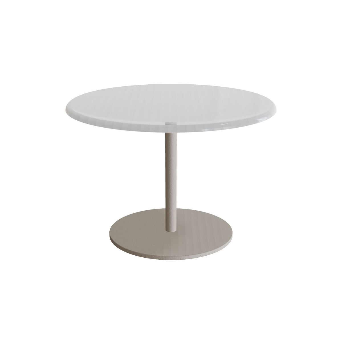 Royal Botania Butler Beistelltisch 40 cm niedrig, Gestell pebble, Glas Ondula pebble