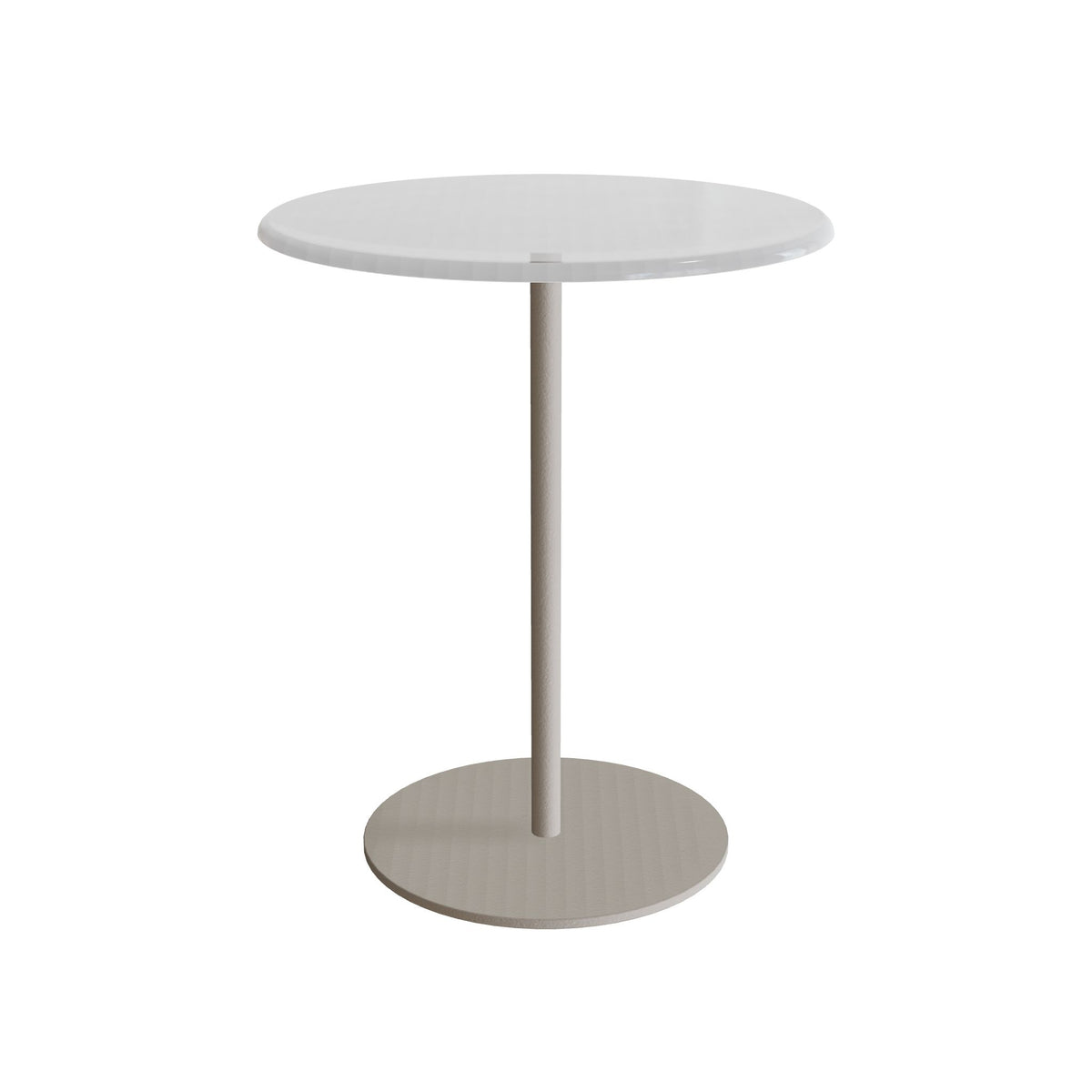 Royal Botania Butler Beistelltisch 40 cm hoch, Gestell pebble, Glas Ondula pebble