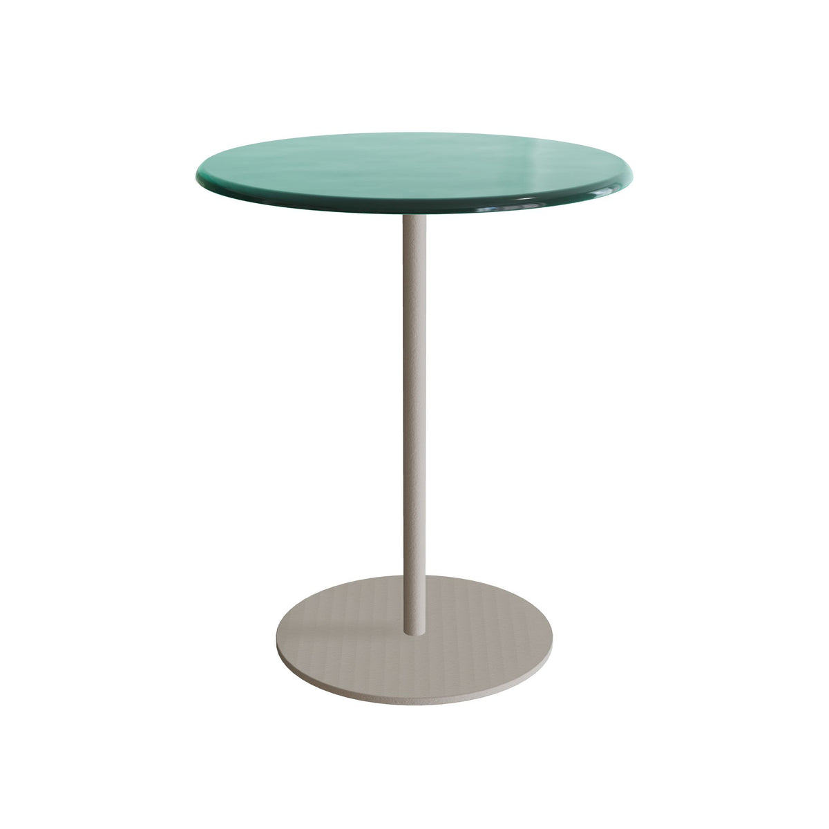 Royal Botania Butler Beistelltisch 40 cm hoch, Gestell pebble, Glas Ondula verde