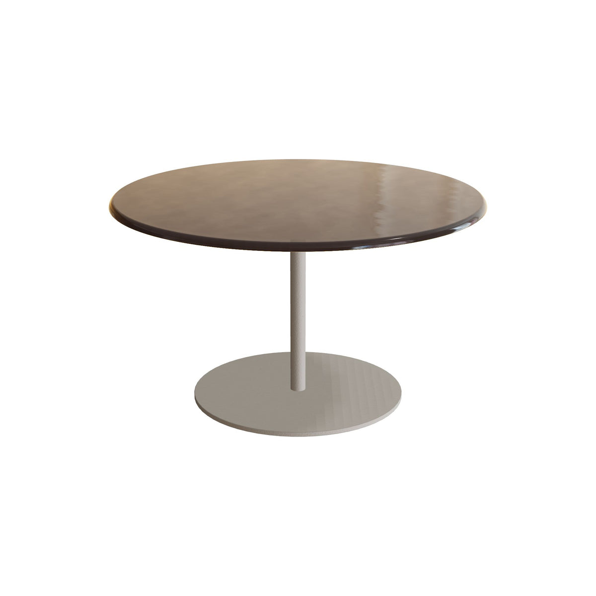 Royal Botania Butler Beistelltisch 60 cm, Gestell pebble, Glas Ondula bronzo