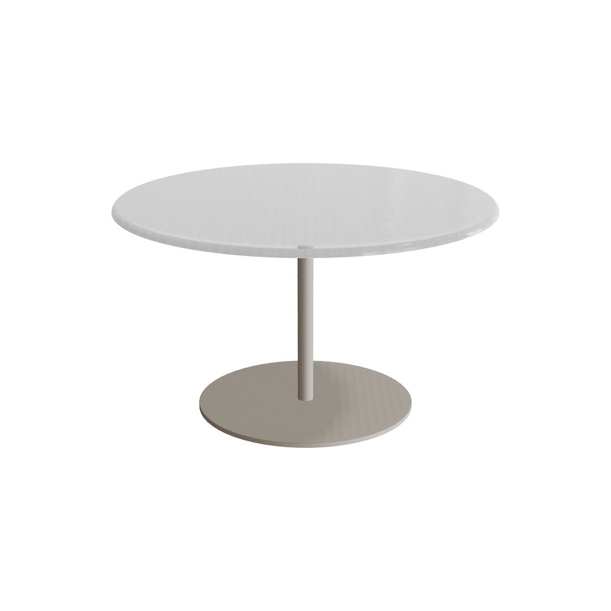 Royal Botania Butler Beistelltisch 60 cm, Gestell pebble, Glas Ondula pebble