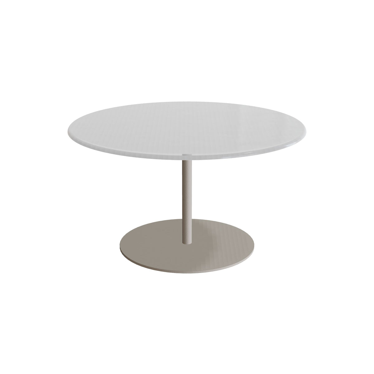 Royal Botania Butler Loungetisch 75 cm, Gestell pebble, Glas Ondula pebble